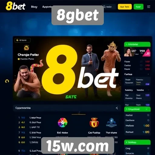 Interface e funcionalidades do site 8gbet