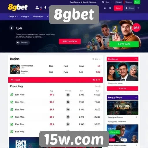 Avaliação da interface do usuário do site 8gbet